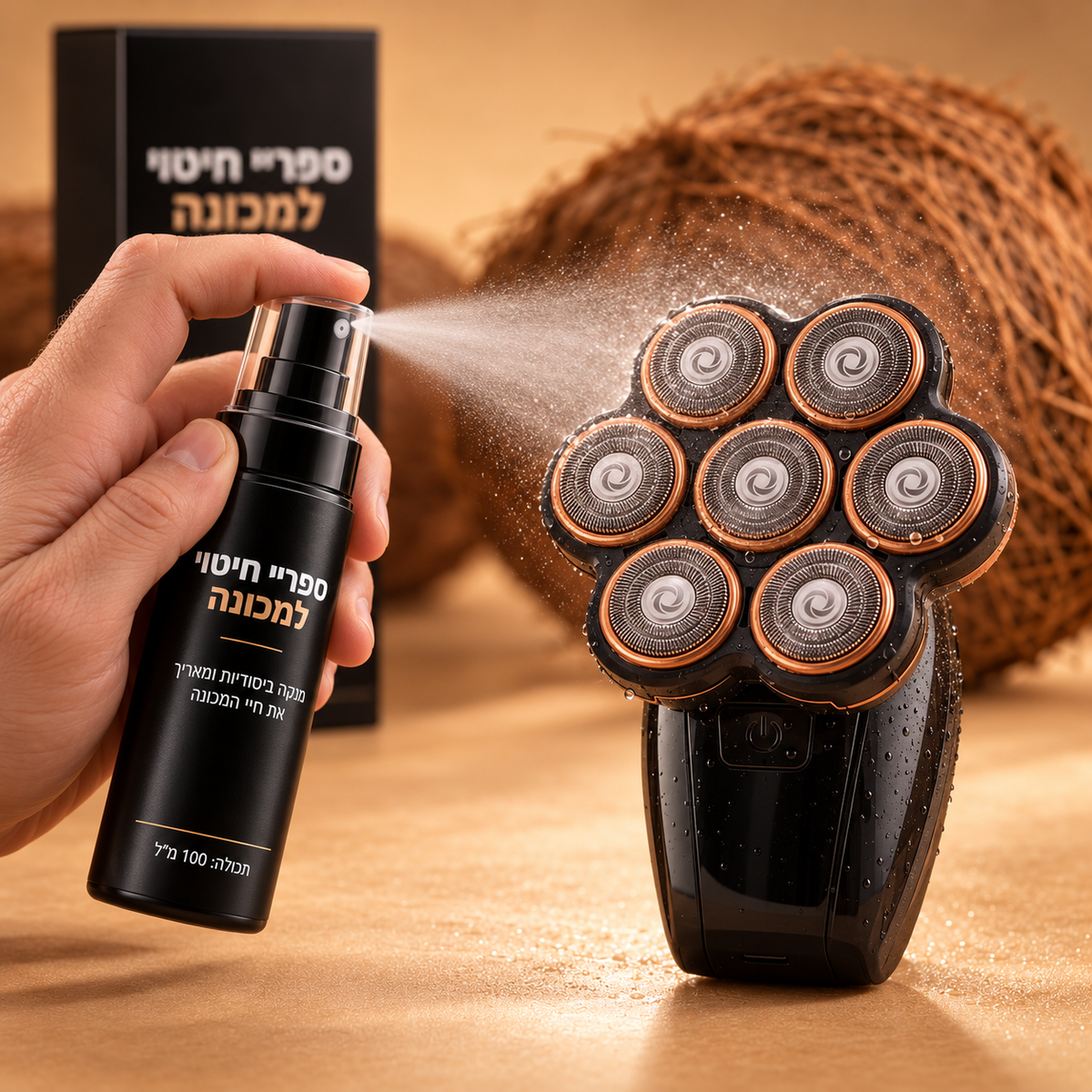 ספריי חיטוי למכונה.